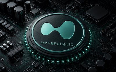 logotipo hiperlíquido, 4k, fundo de tecnologia preta, hiperlíquido, blockchain, moda, emblema hiperlíquido, sinal hiperlíquido, moeda hiperlíquida, criptomoeda, logotipo 3d hiperlíquido