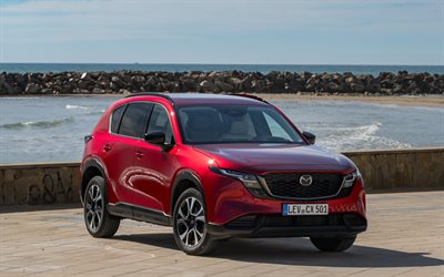 4k, Mazda CX-5, coast, 2026 cars, crossovers, exterior, Red Mazda CX-5, 2026 Mazda CX-5, japanese cars, Mazda