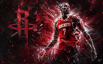 4k, كيفن ديورانت, خلفية مجردة حمراء, هيوستن روكتس, الدوري الاميركي للمحترفين, كرة السلة, كيفن ديورانت 4k, شعار هيوستن روكتس, الفن كيفن ديورانت, فن المعجبين, كيفن دورانت هيوستن روكتس