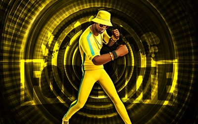 Anderson Paak Fortnite, 4k, yellow spiral background, Fortnite, creative, Anderson Paak Skin, Fortnite Anderson Paak Skin, Anderson Paak, Fortnite characters