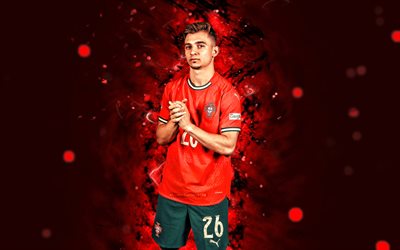 فرانسيسكو كونسيكاو, 4k, أضواء النيون الحمراء, فريق كرة القدم الوطني البرتغال, uefa, لاعبي كرة القدم البرتغاليين, فرانسيسكو كونسيكا 4k, كرة القدم, الفرق الوطنية, أوروبا, فريق البرتغال فرانسيسكو كونسيكاو