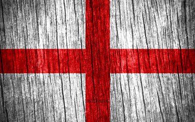 4K, Flag of England, Day of England, Europe, wooden texture flags, English flag, English national symbols, European countries, England flag, England
