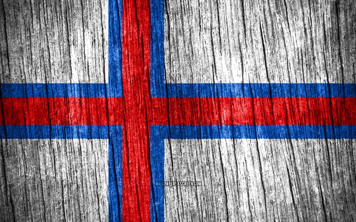4k, flagge der färöer, tag der färöer, europa, hölzerne texturfahnen, nationale symbole der färöer, europäische länder, färöer
