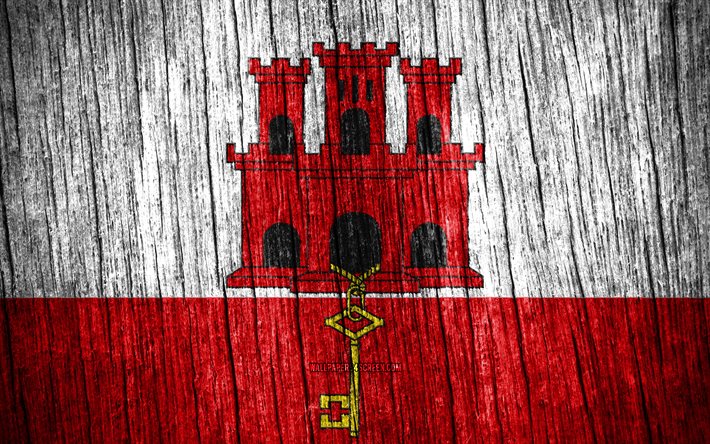 4k, bandeira de gibraltar, dia de gibraltar, europa, textura de madeira bandeiras, gibraltar símbolos nacionais, países europeus, gibraltar