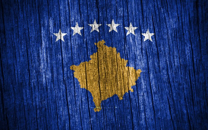 4k, bandera de kosovo, día de kosovo, europa, banderas de textura de madera, símbolos nacionales de kosovo, países europeos, kosovo