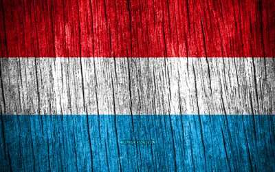 4K, Flag of Luxembourg, Day of Luxembourg, Europe, wooden texture flags, Luxembourg flag, Luxembourg national symbols, European countries, Luxembourg