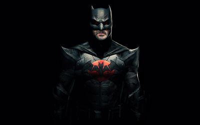 Batman, 4k, darkness, 3D art, superheroes, creative, pictures with Batman, DC comics, minimal, Batman 4K, Batman minimalism