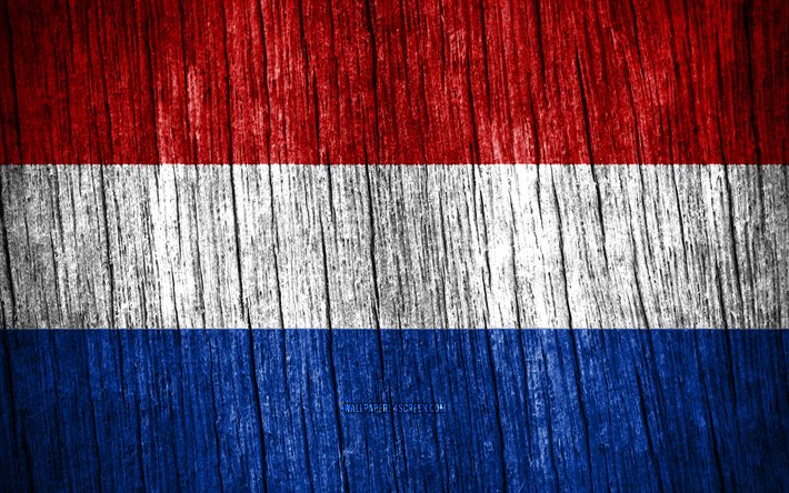 4k, alankomaiden lippu, alankomaiden päivä, eurooppa, puiset rakenneliput, hollannin lippu, alankomaiden kansalliset symbolit, euroopan maat, alankomaat