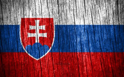 4K, Flag of Slovakia, Day of Slovakia, Europe, wooden texture flags, Slovak flag, Slovak national symbols, European countries, Slovakia flag, Slovakia