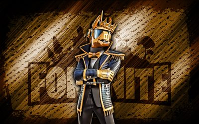 y0nd3r fortnite, 4k, brauner diagonaler hintergrund, grunge-kunst, fortnite, grafik, y0nd3r-skin, fortnite-charaktere, y0nd3r, fortnite y0nd3r-skin