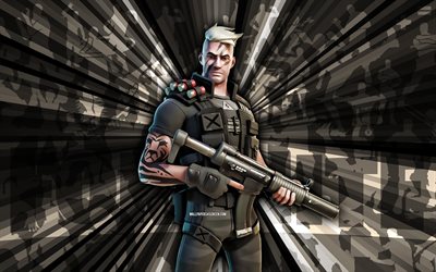 4k, centurião, fundo dos raios marrons, pele de centurião, fortnite do centurion, art abstrato, pele do centurião do fortnite, personagens fortnite, fortnite, arte criativa