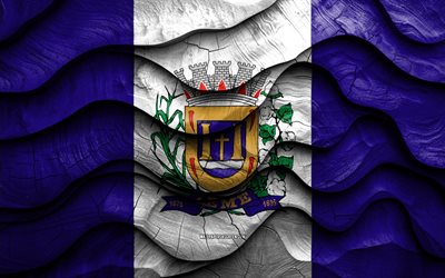 4k, Leme flag, cities of Brazil, wooden 3D waves flags, Day of Leme, flag of Leme, Brazil, Leme wooden flag, brazilian cities, Leme