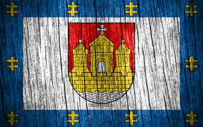 4k, drapeau de klaipeda, jour de klaipeda, comtés lituaniens, drapeaux de texture en bois, comtés de lituanie, klaipeda, lituanie