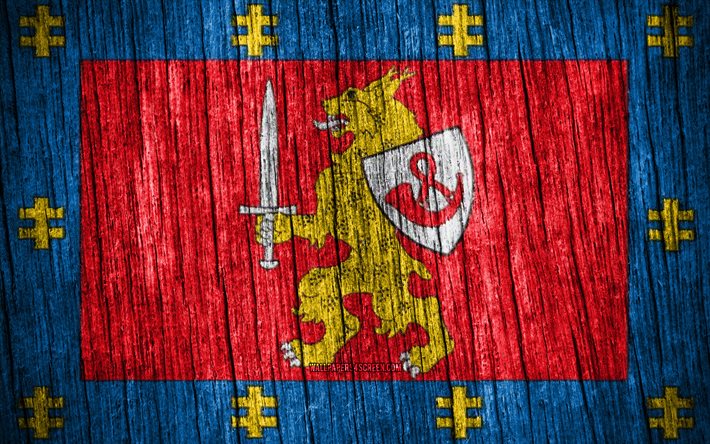 4K, Flag of Taurage, Day of Taurage, lithuanian counties, wooden texture flags, Taurage flag, Counties of Lithuania, Taurage, Lithuania