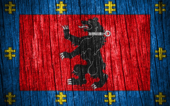 4k, bandera de telsiai, día de telsiai, condados lituanos, banderas de textura de madera, condados de lituania, telsiai, lituania