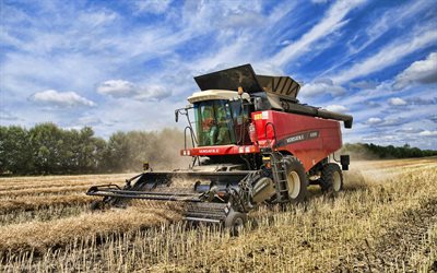 Versatile RT490, 4k, combine harvester, 2022 combines, HDR, wheat harvest, harvesting concepts, agriculture concepts, Versatile