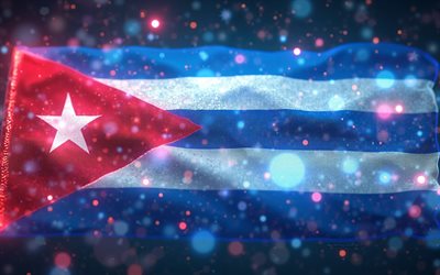 4k, العلم كوبا, العمل الفني, الفن الرقمي, الوهج الأحمر, يوم كوبا, علم كوبا, خوخه, الفن التجريدي, عن قرب, العلم الكوبي, الرموز الوطنية الكوبية, الفن الإبداعي, كوبا