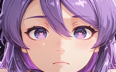 kamui gakupo, 4k, retrato, vocaloide, kimono, ojos violetas, personajes vocaloides, manga, espada, kamui gakupo vocaloid