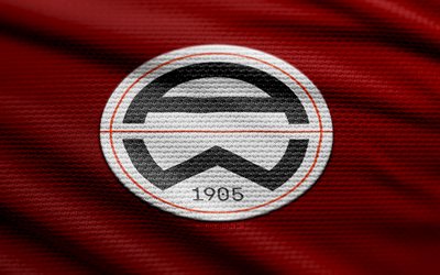 logotipo de tecido wacker admira, 4k, fundo de tecido vermelho, austríaco 2 liga, bokeh, futebol, logotipo da admira wacker, emblema do admira wacker, admira wacker, clube de futebol austríaco, admira wacker fc