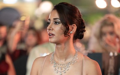 4k, Disha Patani, bokeh, indian actress, Bollywood, indian stars, movie stars, pictures with Disha Patani, brunette woman, popular actress, indian celebrity, Disha Patani photoshoot