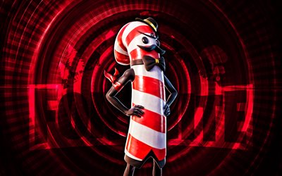 herr dappermint fortnite, 4k, roter spiralhintergrund, fortnite, kreativ, herr dappermint haut, fortnite mr dappermint haut, herr dappermint, fortnite  charaktere