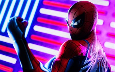 4k, araignée, œuvres d'art, comics marvel, fan art, super héros, dessin animé spider man, portrait, spiderman, spider man 4k