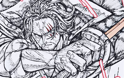 shanks, spada, manga, un pezzo, creativo, personaggi di un pezzo, artowork, shanks one piece