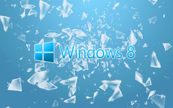 skärvor, blå, windows 8