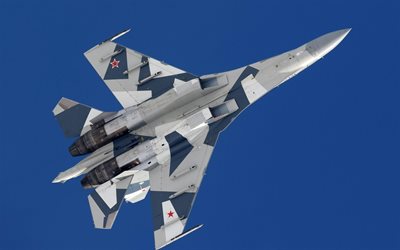 military aircraft, russian army, camouflage, fighter, su 35c, the sky, the russian air force, flanker e