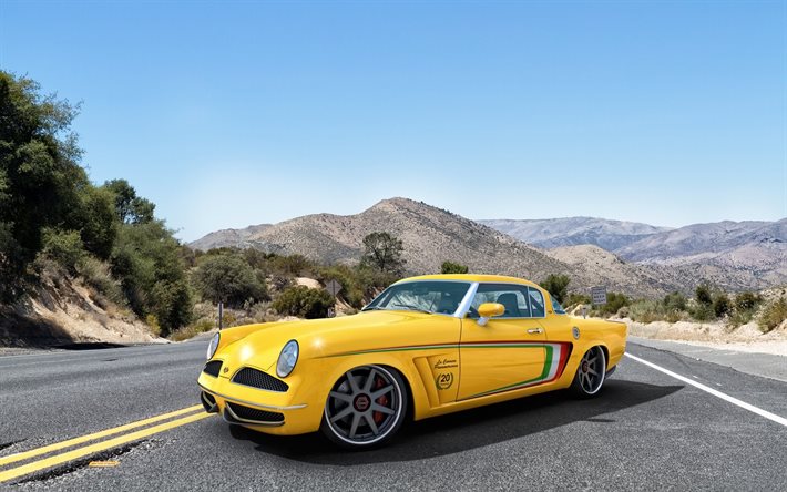 road, gwa studebaker, 2015, twenty victories, yellow, retro body