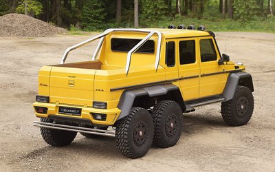 amg, 6x6, g63, photo, mercedes-benz, tuning, pickup, mansory, atelier, 2015, forest, yellow
