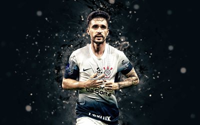 Hector Hernandez, 4k, white neon lights, Corinthians FC, Brazilian Serie A, spanish footballers, Hector Hernandez 4K, football, soccer, Hector Hernandez Corinthians FC, SC Corinthians Paulista