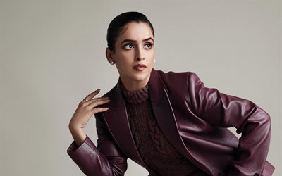 Sanya Malhotra, 4k, indian actress, Bollywood, movie stars, pictures with Sanya Malhotra, popular actress, indian celebrity, Sanya Malhotra photoshoot