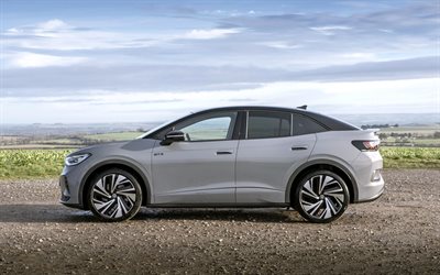 2024, volkswagen id5 gtx edition, vista laterale, esterno, auto elettriche, volkswagen id5 grigio, auto tedesche, volkswagen