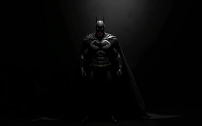 batman en la oscuridad, pared negra, fumar, superhéroe batman, personajes de batman, superhéroes, ordenanza