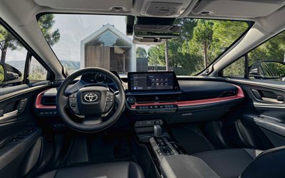 2023, Toyota Prius Prime, 4k, interior, inside view, dashboard, USA version, electric cars, Toyota Prius interior, new Prius 2023, japanese cars, Toyota