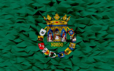 bandeira de sevilha, 4k, província espanhola, fundo de polígono 3d, textura de polígono 3d, dia de sevilha, 3d bandeira de salamanca, símbolos nacionais espanhóis, arte 3d, província de sevilha, espanha