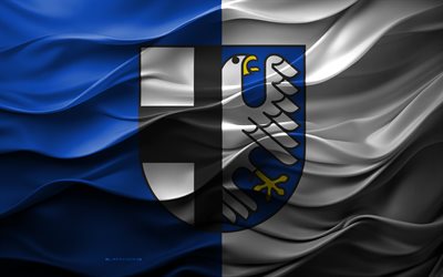 4k, drapeau de balve, villes d'allemagne, drapeau balve 3d, allemagne, drapeau balvé, texture 3d, jour de balve, symboles nationaux allemands, art 3d, balve