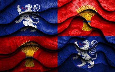 4k, guyenne flag, provinzen frankreichs, hölzerne 3d  wellenflaggen, tag von guyenne, flagge von guyenne, frankreich, guyenne holzflagge, europa, französische provinzen, guyenne