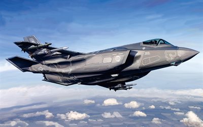 lockheed martin f 35 lightning ii, cielo blu, la royal australian air force, combattenti volanti, aereo da combattimento, esercito americano, aereo, aviazione militare, prandtl glauert singularity, f 35 lightning ii, lockheed martin