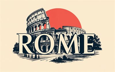 4k, coliseo, fondo blanco, coliseo roma, arte vectorial, anfiteatro flavio de roma, arte de la camiseta, hito de roma, arte de camiseta del coliseo, arte creativo, roma, italia, arte del coliseo