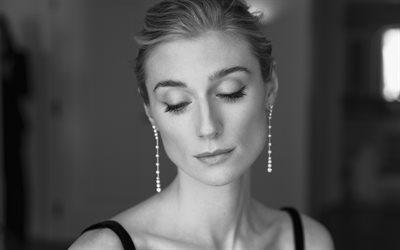 elizabeth debicki, 4k, retrato, actriz australiana, sesión de fotos, monocromo, actrices populares, sesión de fotos de elizabeth debicki
