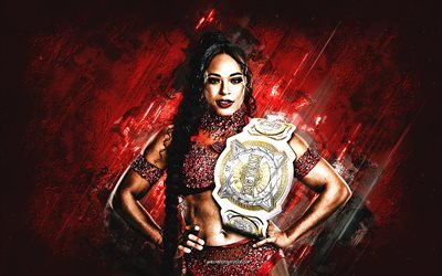 bianca belair, wwe, luchador americano, fondo de piedra roja, campeón nxt, bianca belair con cinturón, eeuu, lucha, bianca nicole crawford, bianca belair wwe, entretenimiento de lucha libre mundial, blair