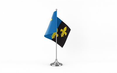4k, Monmouthshire table flag, white background, Monmouthshire flag, table flag of Monmouthshire, county of Wales, Monmouthshire flag on metal stick, flag of Monmouthshire, Wales, Monmouthshire
