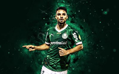 flaco lopez, 4k, vihreät neonvalot, palmeiras, brasilialainen serie a, argentiinalaiset jalkapalloilijat, flaco lopez 4k, jalkapallo, jose manuel alberto lopez, sociedade esportiva palmeiras, se palmeiras, palmeiras fc, flaco lopez palmeiras