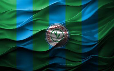 4k, rizespor logosu, mavi yeşil 3d arka plan, süper lig, rizespor amblemi, türk futbol takımı, rizespor bayrağı, 3d doku, türkiye, rizespor fc, futbol, rizespor