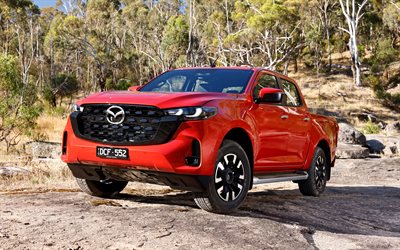 mazda bt 50 gt, 4k, fuera de la carretera, 2025 autos, au especificación, camionetas, mazda red bt 50, 2025 mazda bt 50, autos japoneses, mazda