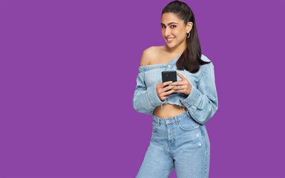 sara ali khan, indische schauspielerin, foto shooting, denim  anzug, bollywood, sara ali khan pataudi, indisches model, sara ali khan fotoshooting