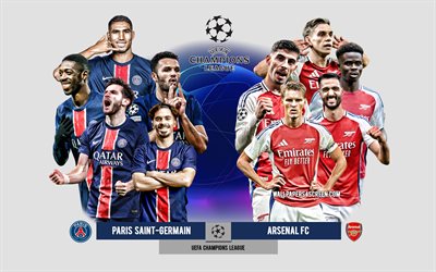 paris saint germain vs arsenal fc, 2025, 4k, 2025 uefa champions league, paris saint germain, psg, arsenal fc, fútbol, psg vs arsenal, fútbol americano, liga de campeones, uefa, partido de vista previa, arsenal