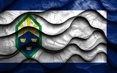 4k, Colorado Springs flag, US cities, wooden 3D waves flags, Day of Colorado Springs, flag of Colorado Springs, USA, Colorado Springs wooden flag, Colorado Springs Colorado, american cities, Colorado Springs